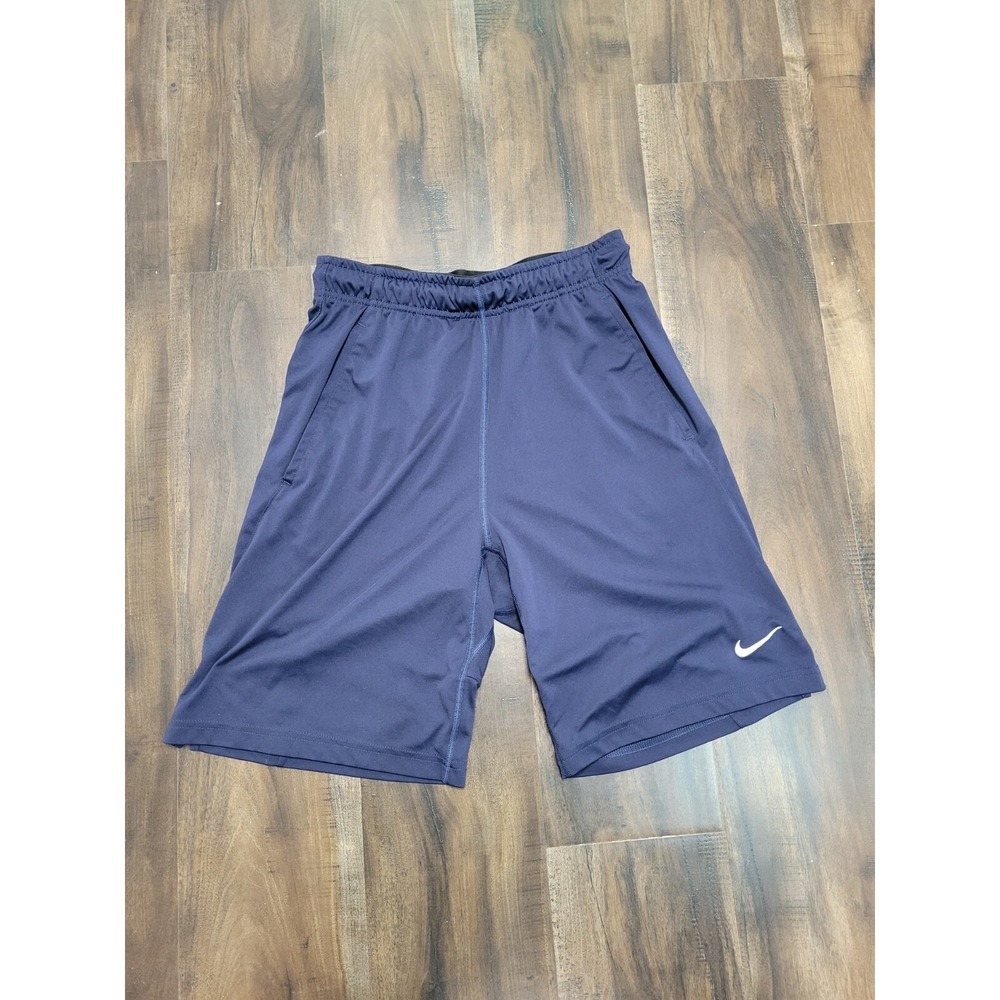 Nike Dri Fit Navy Blue Shorts sz‎ S Mens, Pockets Basketball gym Athletic Soccer